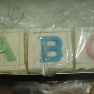Chocolate cube box baby shower party favor
