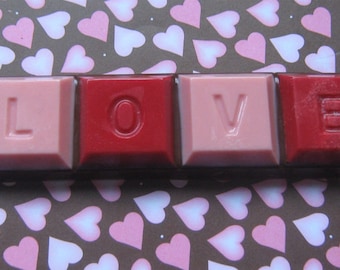 Pieces of love chocolate bars set of 4 party favors