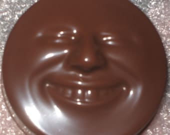 Smiling happy face chocolate covered sandwich cookie oreos party favors