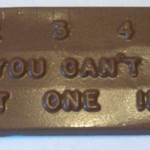Bet You Can't Eat Just One Inch Chocolate Ruler 6 Ct - Etsy