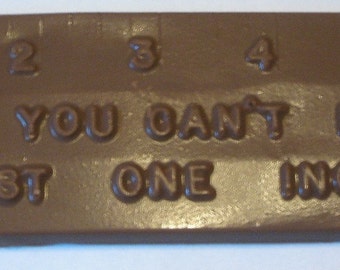 Bet you can't eat just one inch chocolate ruler 6 ct