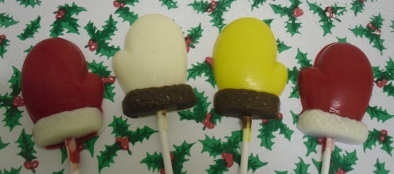 Set of 12 Winter Mitten Lollipops