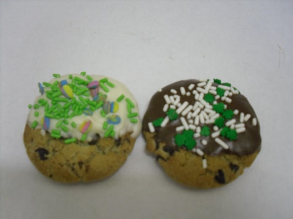Chocolate covered chocolate chip cookies