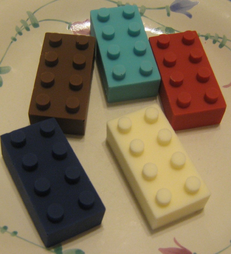 Solid Chocolate Building Block Candy Pieces Etsy