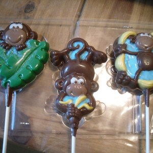 Set of 3 Large Monkey Lollipops image 2