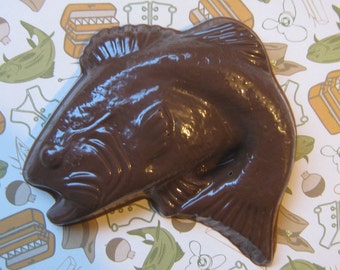 Kiss My Bass - Large solid chocolate fish cake topper party favor