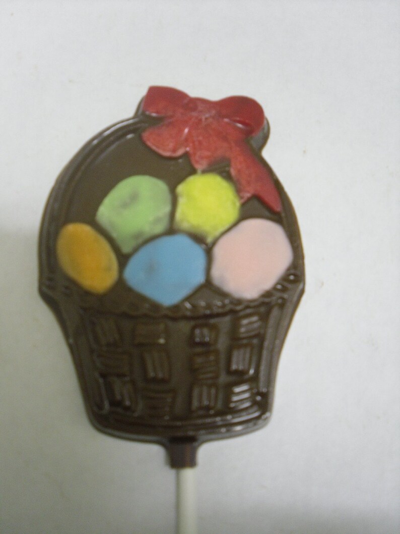 6 piece Easter Basket Lollipops image 1