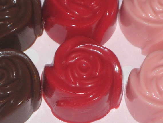 16 piece mini rose bite poppers party favors cupcake toppers