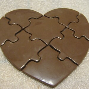 Working chocolate heart puzzle love valentine image 2