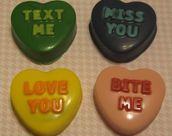 One dozen conversation heart chocolate covered sandwich cookies, oreos