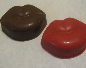 Say it with a kiss - Lip shaped chocolate covered sandwich cookies one dozen