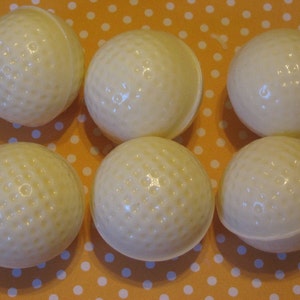 Bag of balls bag of white chocolate 3D Golf Ball party favors 6 pieces cupcake toppers image 3