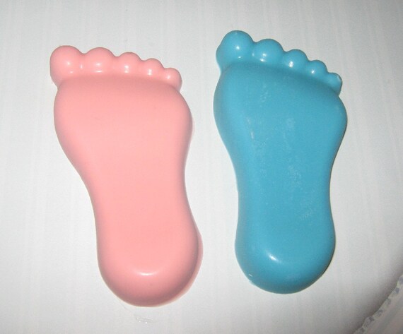 6 Adorable baby feet baby shower party favors