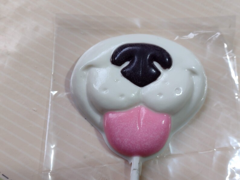 Set of 3 Dog nose novelty lollipop party favor image 2