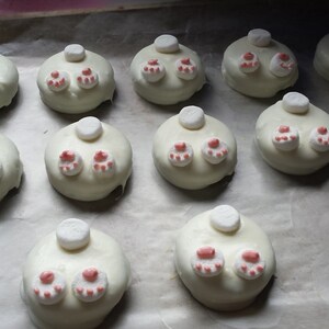 One dozen bunny behind chocolate covered sandwich cookie party favors image 3