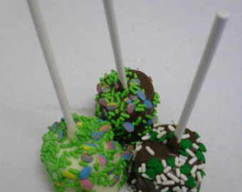 Chocolate Covered Marshmallow Lollipops