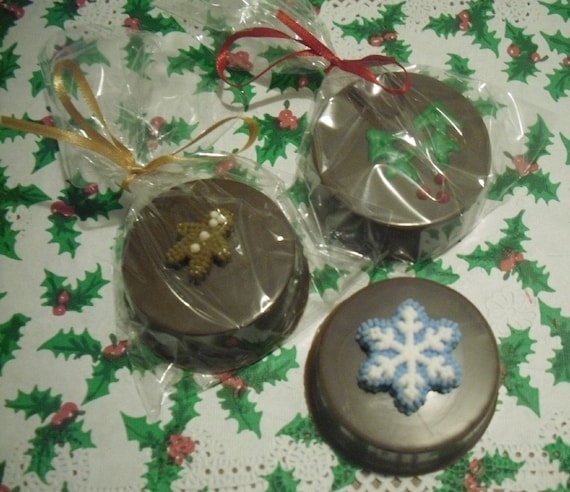 One dozen Christmas Chocolate Covered Oreos
