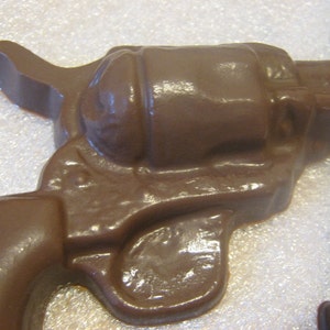 Large chocolate revolver with bullets image 4