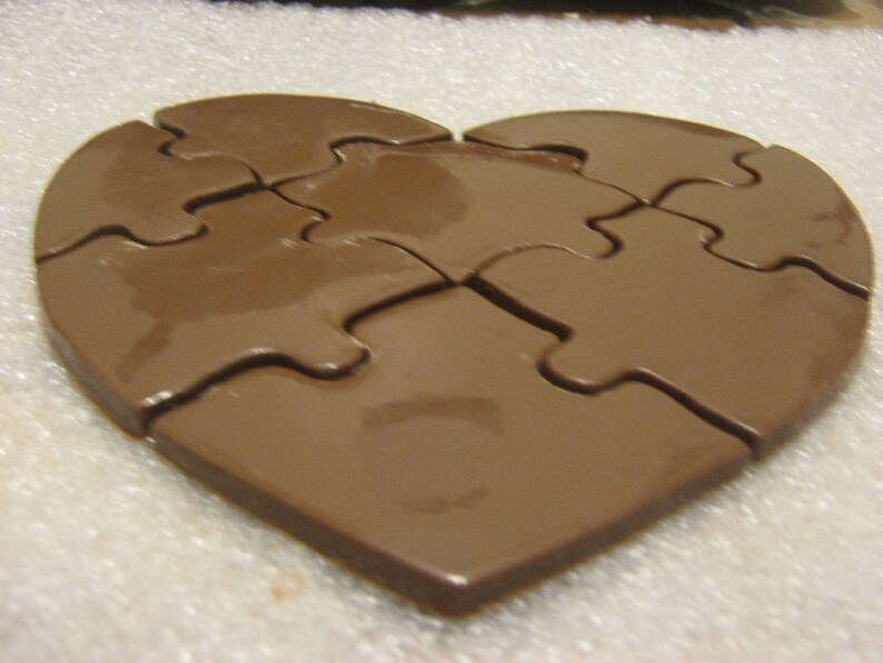 Working chocolate heart puzzle love valentine image 4