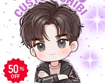 Custom Chibi Portrait | Anime Style Drawing, Personalized Gift