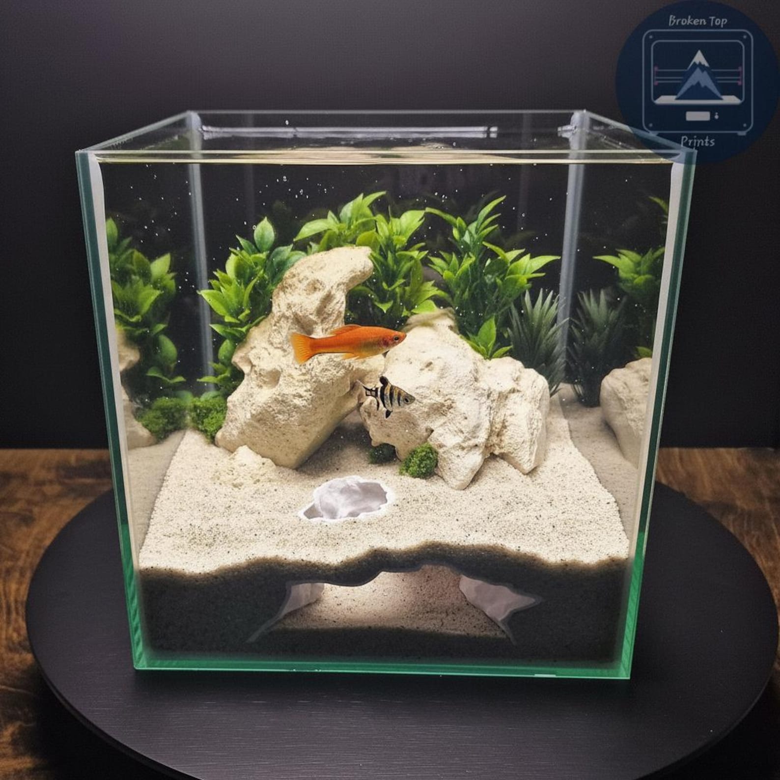 Substrate Tunnel Cave Hardscape Decor, Underground Hide Shelter Terrain ...