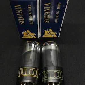 NICE PAIR Sylvania 6V6GT Chrome Dome Amp Vintage Vacuum Tubes Tested O.9768