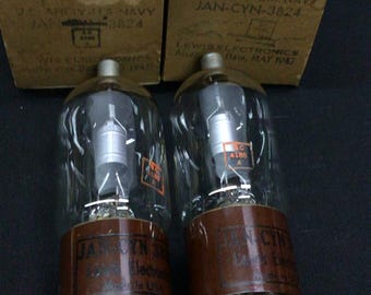 NOS Pair LEWIS Jan Cyn 3B24 Half Wave Rectifier Vacuum Tubes Tested U.1334