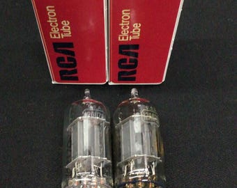 Matched Pair Rca 12AU7A ECC82 Clear Top D Getter Vacuum Tubes Test NOS 10.1371