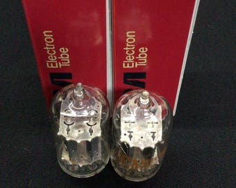 Matched Pair RCA 12AU7A ECC82 Clear Top D Getter Vacuum Tubes Tested 10.1372
