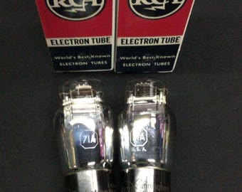 RCA Radiotron 71A Engraved Base Amplifier Radio Vacuum Tubes Test NOS 12.1377