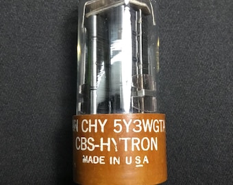 CBS-Hytron 5Y3WGTA (6087) JAN Brown Base redresseur de puissance vintage Tube à vide testé 2.7206-D