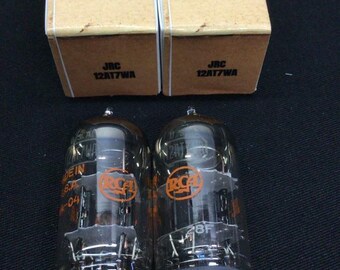 Matched Pair RCA JRC 12AT7 Wa Black Plate Mil Spec Audio Vacuum Tubes 4.1382
