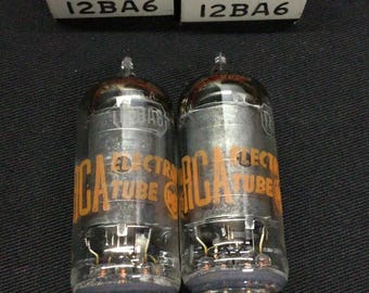NOS NIB Pair Rca 12BA6 Vintage Radio Vacuum Tubes Tested Mint 9.9743