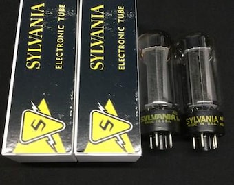 MATCHED Pair Sylvania 5U4GB Rectifier Vacuum Tubes Radio Amplifier Tested 139342