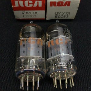 MATCHED Pair Rca 12AX7A ECC83 Vintage Audio Amp Vacuum Tubes Tested 10.9821