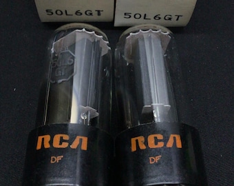 NOS Pair Rca 50L6GT AA5 Radio Vacuum Tubes Tested 1.9623