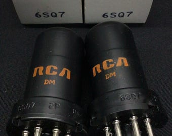NOS Pair Rca 6SQ7 Metal Radio Vacuum Tubes NIB Tested 1.9642