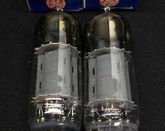 Par emparejado de tubos de vacío de audio vintage Ge 12BH7 D Getter, probados (10.9815).