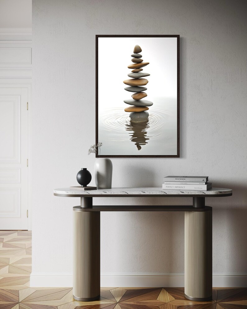 Balancing Rocks Wall Art Digital Download Zen Stones Print Coastal ...