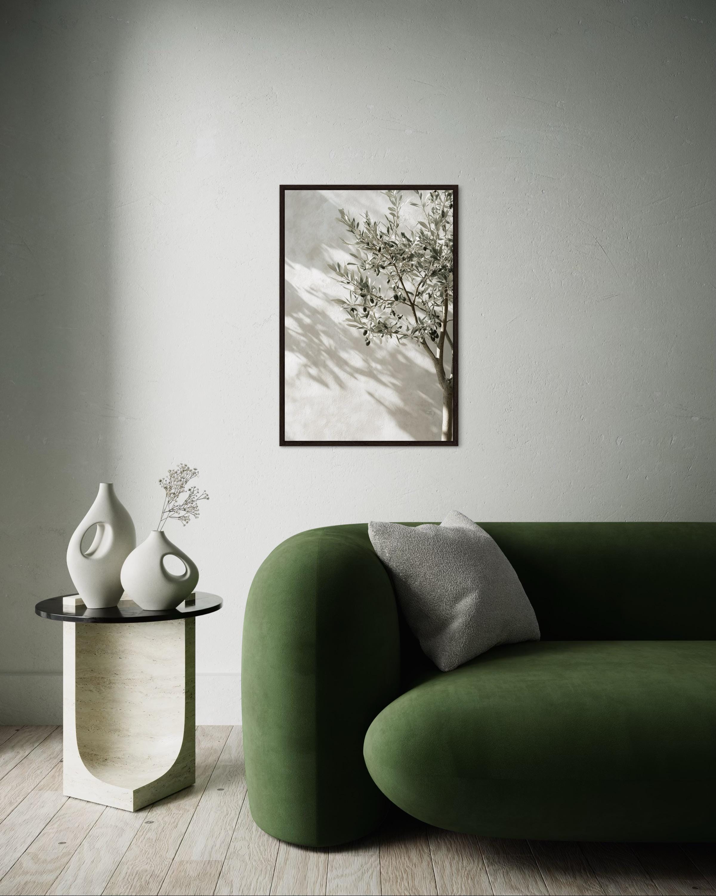 Olive Tree Shadow Print, Minimalist Mediterranean Art, Neutral Tree ...