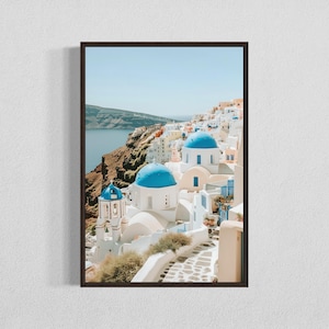 Santorini Wall Art: Greek Island Coastal View (Digital Download)