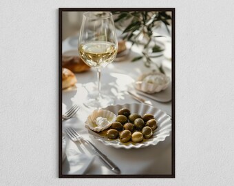 Tuscany Olives Digital Download, Rustic Dining Print, Mediterranean Kitchen Wall Art