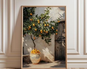 Lemon Tree Art Print: Bright Botanical Kitchen Decor (Digital Download)