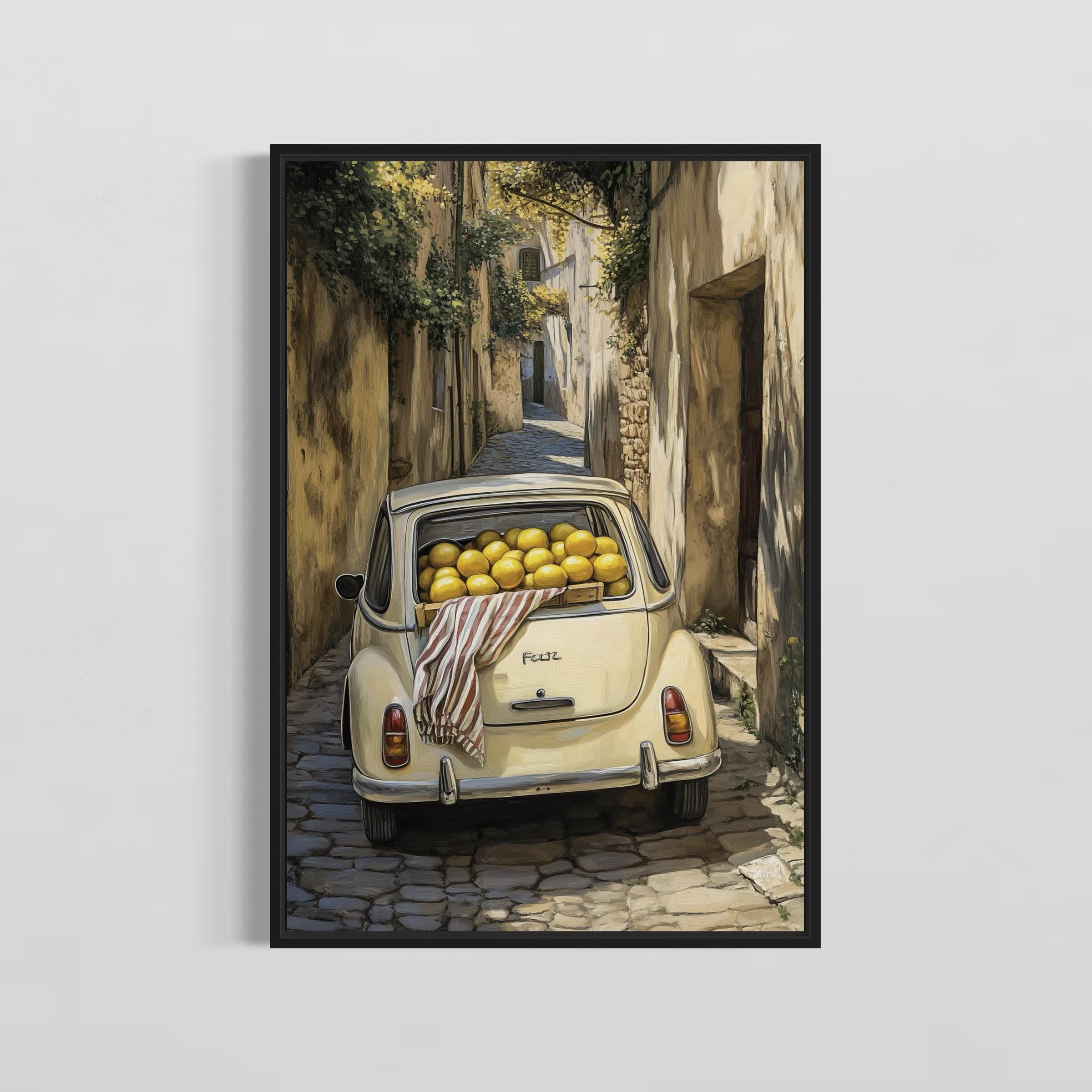 Quadro RAMON CASAS Pere Romeu In Un Automobile Stampa Mdf Tela Swarovski Arredo