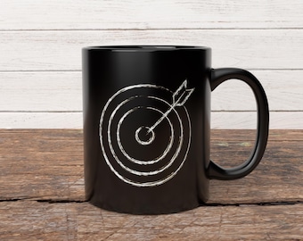 Bullseye Every Time Coffee Mug, Dart Lovers, Bullseye Mug, Target Design Mug, Focus Mug for Office, Goal Getter Gift, Darts Lover Cup