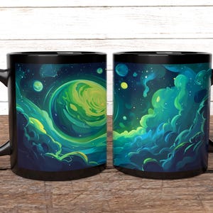 Taza del Universo Cósmico, Taza de Café Celestial, Taza de Arte Celestial de Ensueño, Regalo para Amantes de la Fantasía, Taza de Arte Espacial de Noche Estrellada, Regalo para Astrónomos