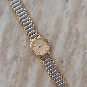 Vintage YSL Yves Saint Laurent Silver and Gold Watch - Rare