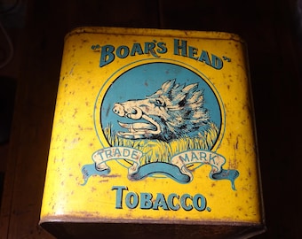 Antique Tin - Boar’s Head Counter Top Tobacco Tin