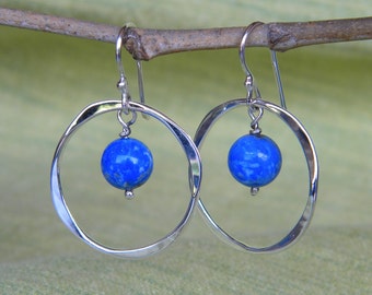 Hula Bead Earring - Denim Blue Lapis