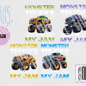 Monster Trucks Are My Jam, png, monsterjam, monsterjamshirt, monsterjamtour, grote vrachtwagens, jongens, jongensmoeder, jongens-T-shirtbestand